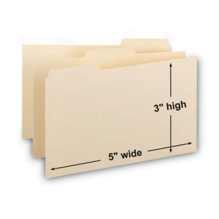 Smead Manila Card Guides, 1/3-Cut Top Tab, Blank, 3 x 5, Manila, 100/Box (55030)