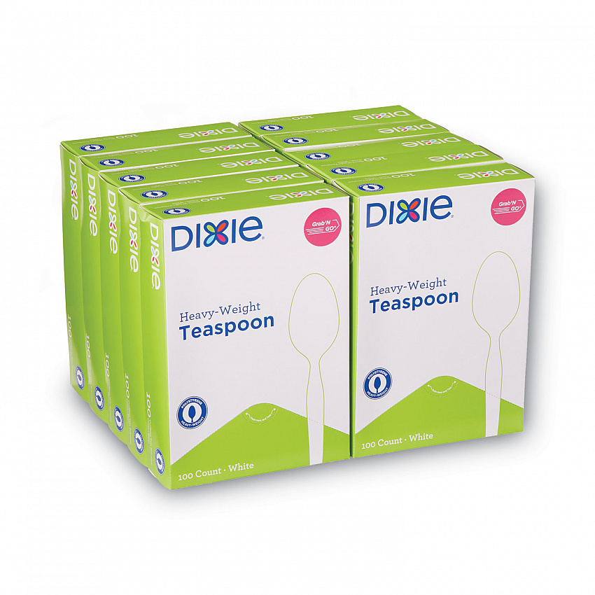 Plastic Cutlery, Heavyweight Spoon, White, 100/Box, 10 Boxes/Carton (TH207CT)