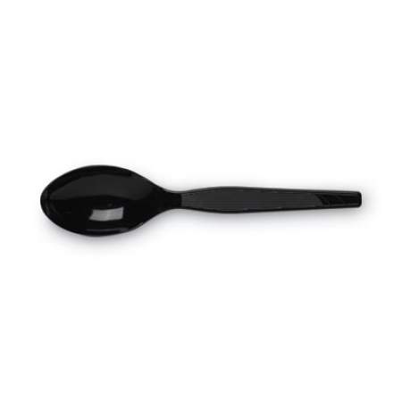 Dixie Plastic Cutlery, Heavy Mediumweight Teaspoons, Black, 100/Box (TM507)