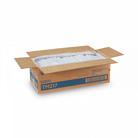 Plastic Cutlery, Heavy Mediumweight Spoon, White, 1,000/Carton (TM217)
