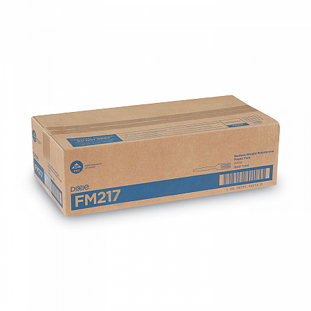 Plastic Cutlery, Heavy Mediumweight Fork, White, 1,000/Carton (FM217)