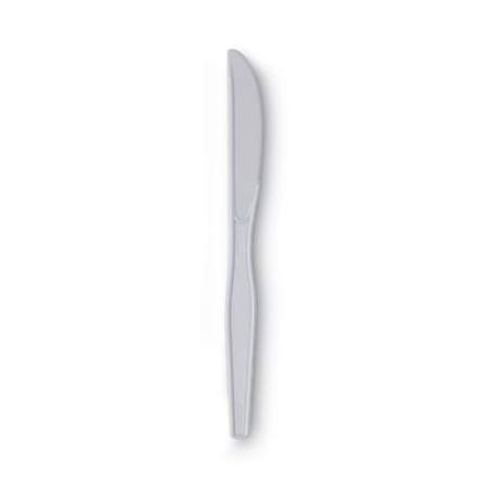 Dixie Plastic Cutlery, Heavy Mediumweight Knife, 100/Box (KM207)