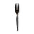 Dixie Plastic Cutlery, Heavy Mediumweight Forks, Black, 1,000/Carton (FM517)