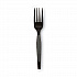 Plastic Cutlery, Heavy Mediumweight Forks, Black, 1,000/Carton (FM517)