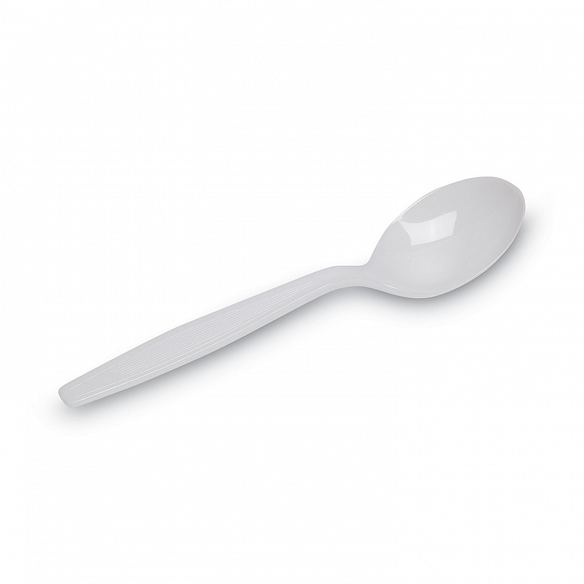 Plastic Cutlery, Heavyweight Soup Spoon, White, 100/Box, 10 Boxes/Carton (SH207CT)