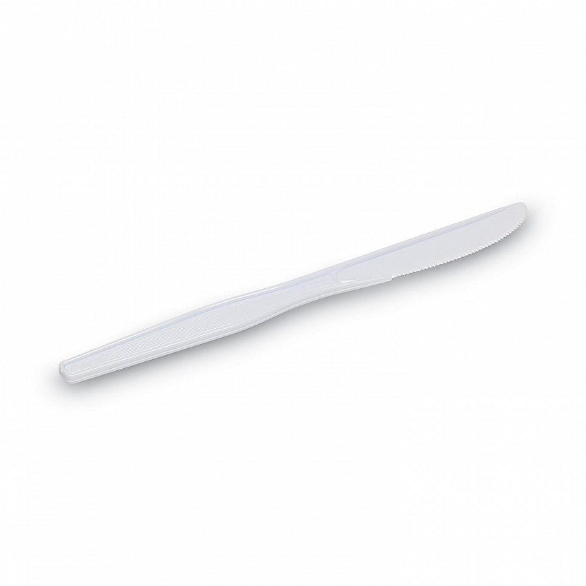 Plastic Cutlery, Heavyweight Knife, 7.5", White, 1,000/Carton (KH217)