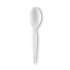 Dixie Plastic Cutlery, Heavy Mediumweight Teaspoons, White, 1,000/Carton (TM217)