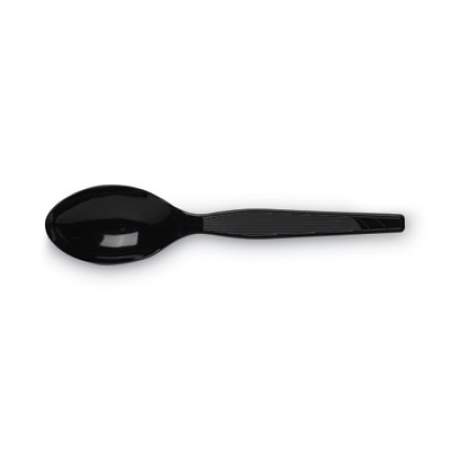 Dixie Plastic Cutlery, Heavy Mediumweight Teaspoons, Black, 1,000/Carton (TM507CT)