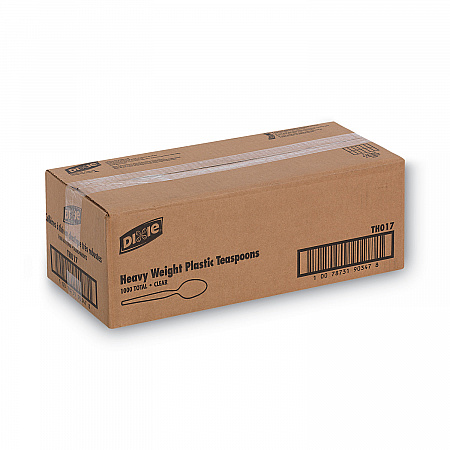 Plastic Cutlery, Heavyweight Spoon, Crystal Clear, 1,000/Carton (TH017)