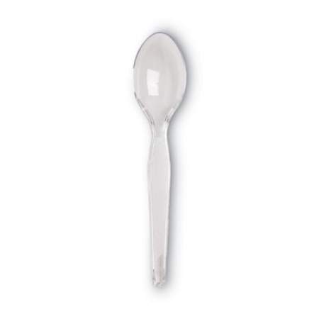 Dixie Plastic Cutlery, Heavyweight Teaspoon, Crystal Clear, 6", 1,000/Carton (TH017)
