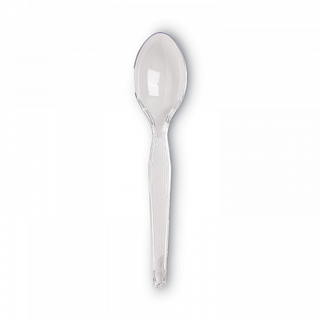 Plastic Cutlery, Heavyweight Spoon, Crystal Clear, 1,000/Carton (TH017)