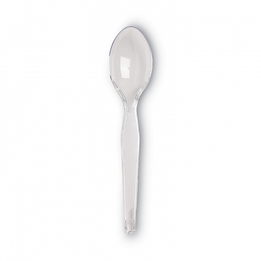 Plastic Cutlery, Heavyweight Spoon, Crystal Clear, 1,000/Carton (TH017)