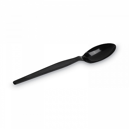 Individually Wrapped Heavyweight Spoon, Plastic, Black, 1,000/Carton (TH53C7)