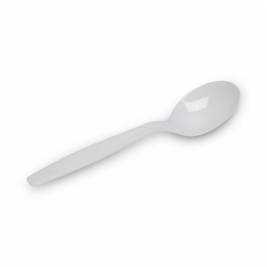 Plastic Cutlery, Heavyweight Soup Spoon, White, 100/Box (SH207)