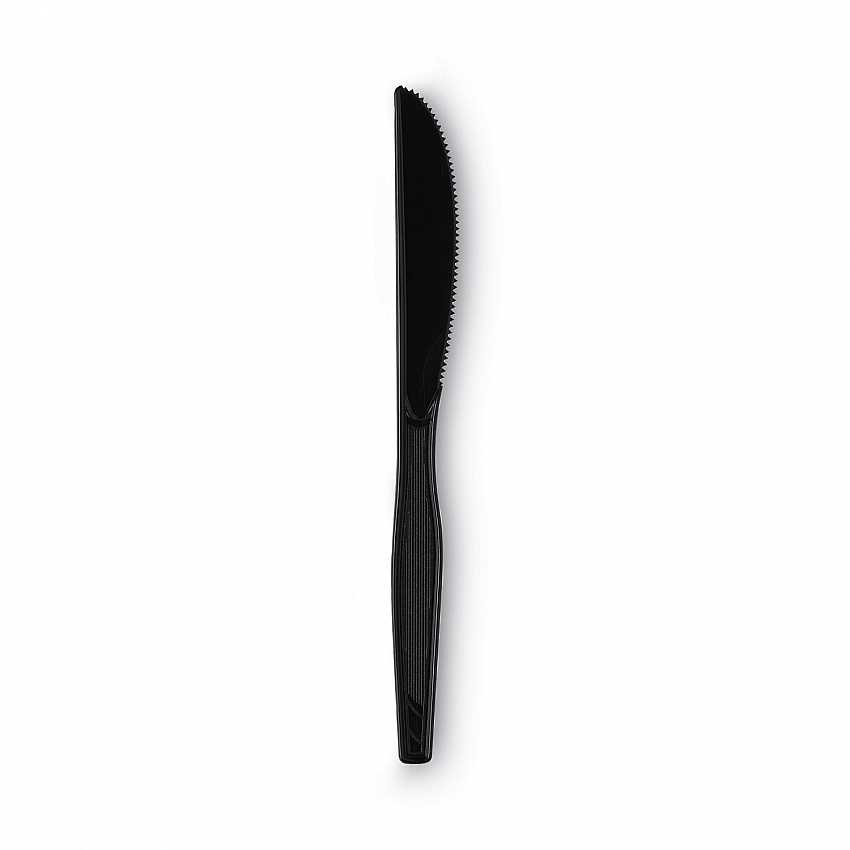 Individually Wrapped Heavyweight Knives, Plastic, Black, 1,000/Carton (KH53C7)