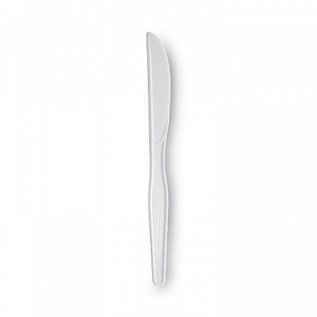 Plastic Cutlery, Heavyweight Knife, White, 1,000/Carton (KH207CT)