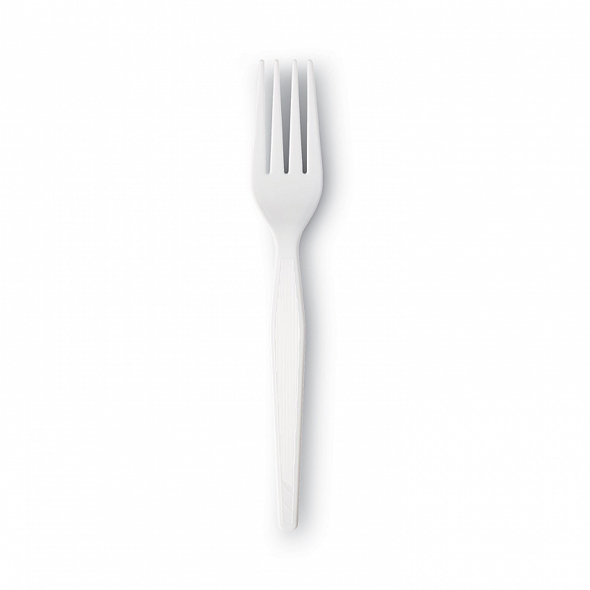 Plastic Cutlery, Heavyweight Fork, White, 1,000/Carton (FH217)