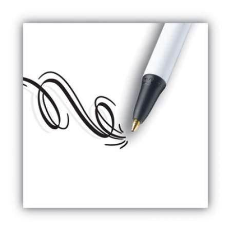 BIC Clic Stic Ballpoint Pen Value Pack, Retractable, Medium 1 mm, Black Ink, White Barrel, 24/Pack (CSM241BK)