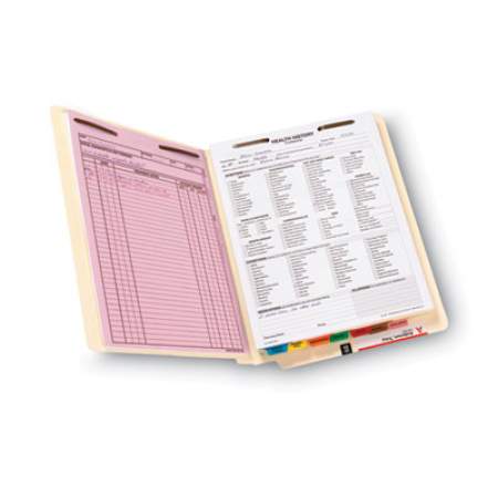 Smead Manila End Tab 2-Fastener Folders with Reinforced Tabs, 0.75" Expansion, Straight Tab, Letter Size, 14 pt. Manila, 50/Box (34215)