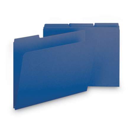 Smead Expanding Recycled Heavy Pressboard Folders, 1/3-Cut Tabs, 1" Expansion, Letter Size, Dark Blue, 25/Box (21541)