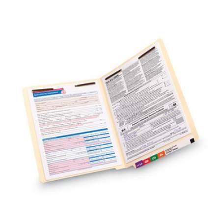 Smead Manila Reinforced End Tab 2-Fastener Folders with Antimicrobial Product Protection, Straight Tab, Letter Size, 50/Box (34116)