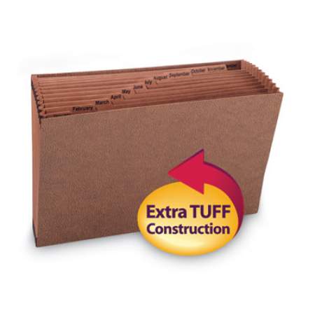 Smead TUFF Expanding Files, 12 Sections, 1/12-Cut Tab, Legal Size, Redrope (70490)