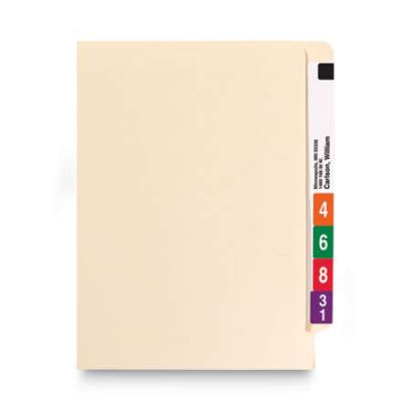 Smead Heavyweight Manila End Tab Folders, 9.5" Front, 1-Ply Straight Tab, Legal Size, 100/Box (27100)