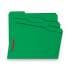 Smead WaterShed/CutLess Reinforced Top Tab 2-Fastener Folders, 1/3-Cut Tabs, Letter Size, Green, 50/Box (12142)