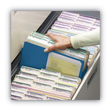Smead Colored File Pockets, 3.5" Expansion, Letter Size, Blue (73225)