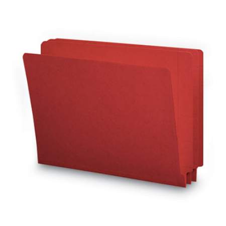 Smead Reinforced End Tab Colored Folders, Straight Tab, Letter Size, Red, 100/Box (25710)