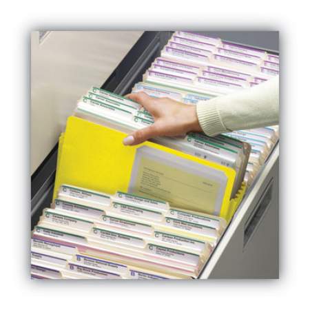 Smead Colored File Pockets, 3.5" Expansion, Letter Size, Yellow (73233)