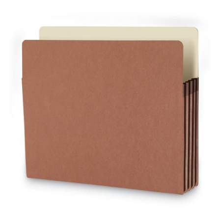 Smead 100% Recycled Top Tab File Pockets, 3.5" Expansion, Letter Size, Redrope, 25/Box (73205)