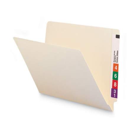Smead Heavyweight Manila End Tab Folders, 9" Front, Straight Tab, Letter Size, 100/Box (24109)