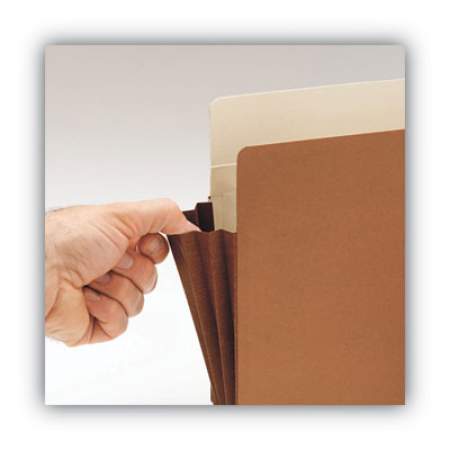 Smead Redrope TUFF Pocket Drop-Front File Pockets w/ Fully Lined Gussets, 3.5" Expansion, Letter Size, Redrope, 10/Box (73380)