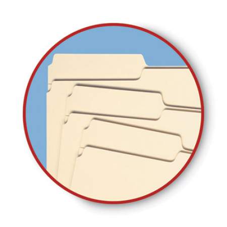 Smead Reinforced Tab Manila File Folders, 1/3-Cut Tabs, Left Position, Letter Size, 11 pt. Manila, 100/Box (10335)
