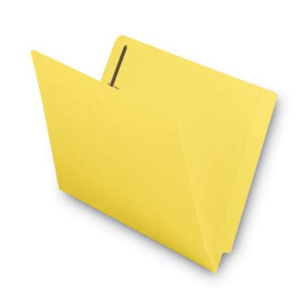 Smead WaterShed/CutLess End Tab 2-Fastener Folders, Straight Tab, Letter Size, Yellow, 50/Box (25950)