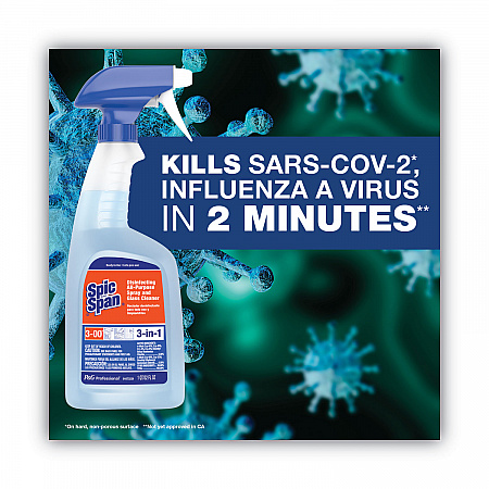 Disinfecting All-Purpose Spray and Glass Cleaner, Fresh Scent, Concentrated, 1 gal, 2/Carton (32538)