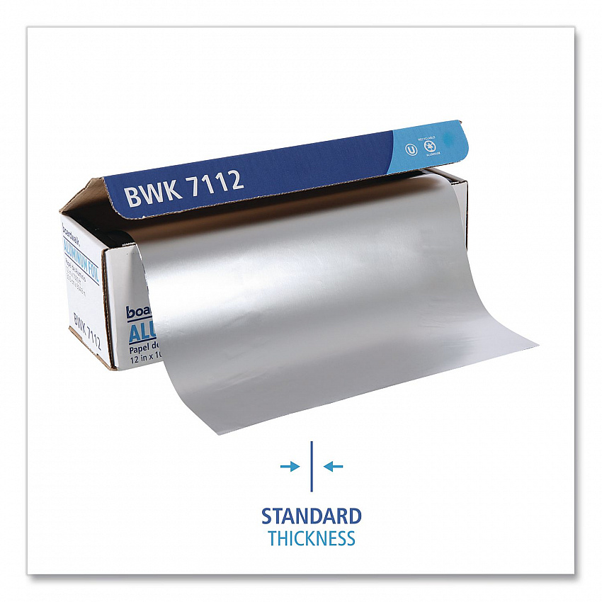 Standard Aluminum Foil Roll, 63 Gauge, 12" x 1,000 ft (7112)