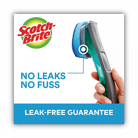 Advanced Soap Control Non-Scratch Dishwand, 4 x 11.25, Blue (451U4)