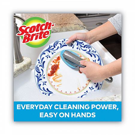 Advanced Soap Control Non-Scratch Dishwand, 4 x 11.25, Blue (451U4)