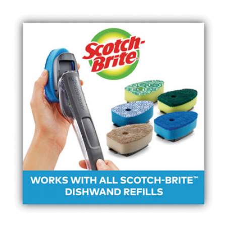 Scotch-Brite Advanced Soap Control Non-Scratch Dishwand, 4 x 11.25, Blue (451U4)