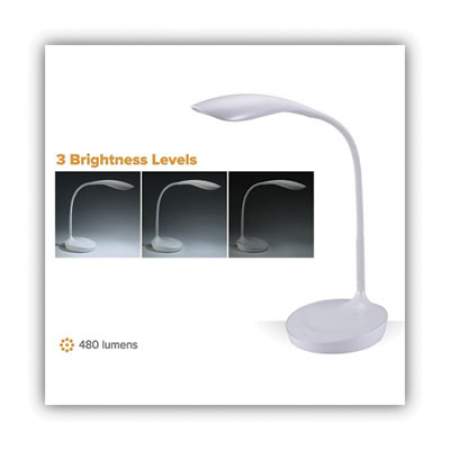 Bostitch Konnect Gooseneck Desk Lamp, White (KTVLED1502WH)