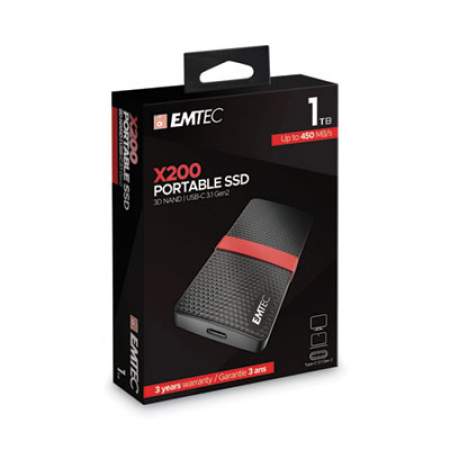 Emtec ECSSD1TX200 X200 Power Plus External Solid State Drive