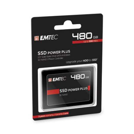 Emtec X150 Power Plus Internal Solid State Drive, 480 GB, SATA III (SSD480GX150)