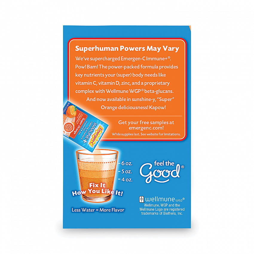 Immune+ Formula, 0.33 oz, Super Orange, 30 Packets (F85898100042)
