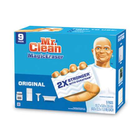 Mr. Clean Magic Eraser, 4.6 x 2.4, 0.7" Thick, White, 9/Pack (69516)
