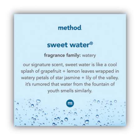 Method Foaming Hand Wash, Sweet Water, 10 oz Pump Bottle, 6/Carton (00361CT)