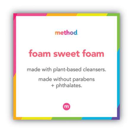 Method Foaming Hand Wash, Pink Grapefruit, 10 oz Pump Bottle, 6/Carton (01361)