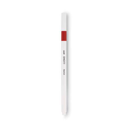 uni-ball EMOTT Porous Point Pen, Stick, Fine 0.4 mm, Assorted Ink Colors, White Barrel, 5/Pack (24828)