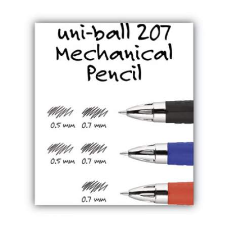 uni-ball 207 Mechanical Pencil, 0.7 mm, HB (#2), Black Lead, Blue Barrel, Dozen (70127)